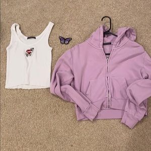 brandy melville purple crystal bundle